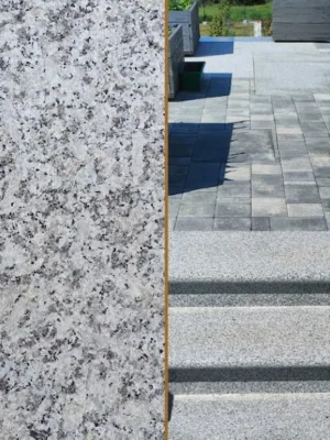 Schodek Granitowy płomieniowany G603 100x35x2 stopnica Bullnose | Obrzeże basenowe