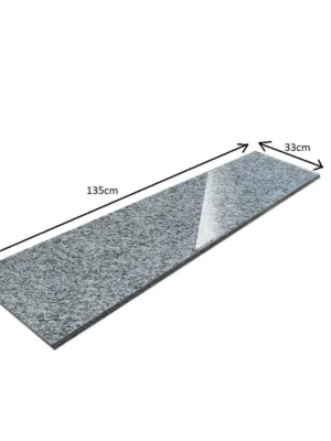 Parapet Stopnica granitowa szara polerowana G602 135x33x2 Bianco Sardo