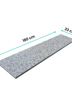 Parapet Stopnica granitowa szara polerowana Bianco Sardo G602 180x33x2 cm
