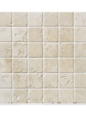 Kamień Dekoracyjny Elewacyjny Trawertyn Classic Mix Mozaika 4,8x4,8 cm