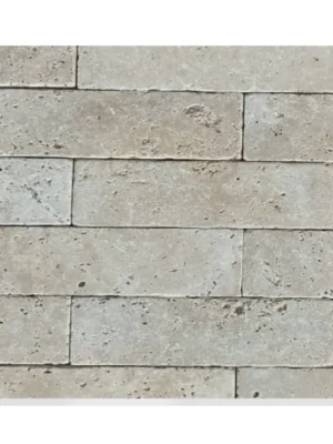 Kamień dekoracyjny elewacyjny trawertyn Ivory Classic Mix Bębnowany 7,5x30,5 cm