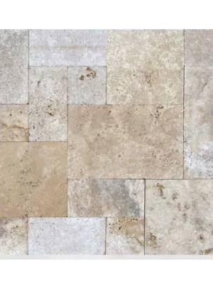 Trawertyn beżowy 3cm Blend mix antykowany 40,6x61x3 taras ogród basen