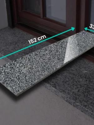 Stopnica / Parapet granitowy grafitowy polerowany G654 NEW 152x33x2 cm