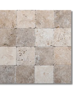 Kamień dekoracyjny Trawertyn Blend Mix Bębnowany 10x10x1 cm