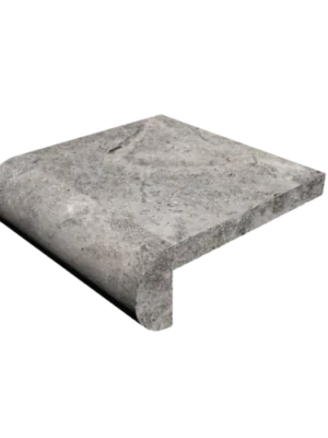 Trawertyn 3-5cm Kamień brzegowy Silver Greige 40,6x61 | Obrzeża do basenu Remodel