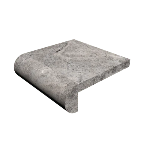 Trawertyn 3-5cm Kamień brzegowy Silver Greige 40,6x61 | Obrzeża do basenu Remodel