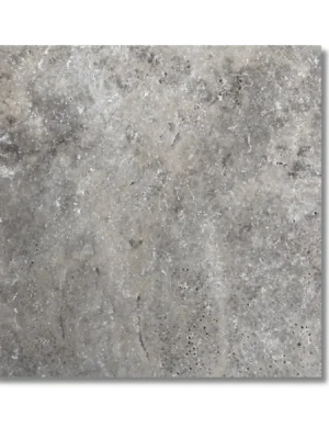 Trawertyn Silver Premium Bębnowany Szlif 40,6x40,6x1,2 cm