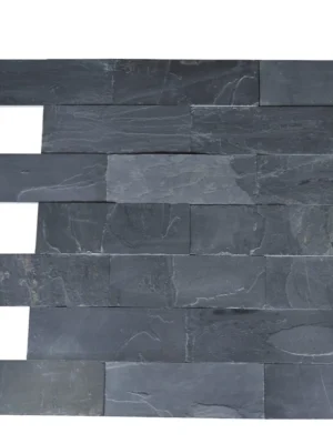 Kamień elewacyjny-dekoracyjny Łupek Black Slate Naturalny 30x60x1 cm