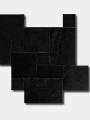 Kamień Kadappa Black Limestone Bębnowany French Pattern 1kpl= 0,742m2 3CM | Komplet Rzymski