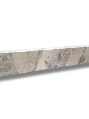 Trawertyn Obrzeże Silver Latte Greige Bębnowany Szlif 100x20x6 | Opornik