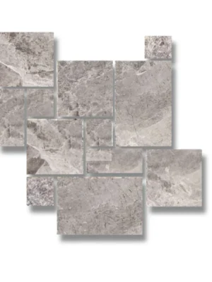 Płytka marmurowa 12 mm Atlantic Grey satynowa matowa modularna komplet = 0,742m2 | Komplet Rzymski