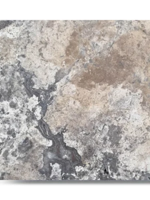 Trawertyn Silver Latte Greige Bębnowany 61x61x3 cm