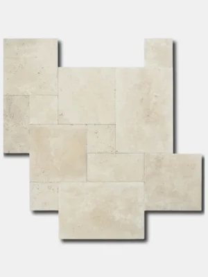 Trawertyn Light Bębnowany French Pattern 12mm 1kpl= 0,742m2 | Komplet Rzymski