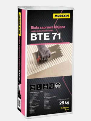 Biała Zaprawa Klejąca Trass Elastic Klej BTE 71