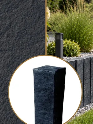 Ogrodowa Palisada Łupana G690 Bazalt Black 33x10x10 cm