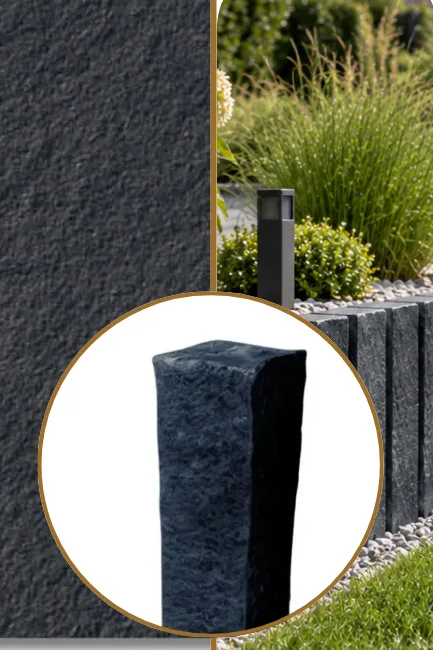 Ogrodowa Palisada Łupana G690 Bazalt Black 33x10x10 cm