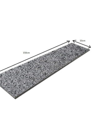 Stopnica granitowa Dark Grey New G654 płomieniowana 150x33x3