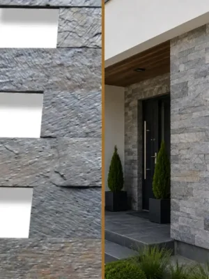 Kamień elewacyjny-dekoracyjny  kwarcytowy Deoli Green Brick 10x30