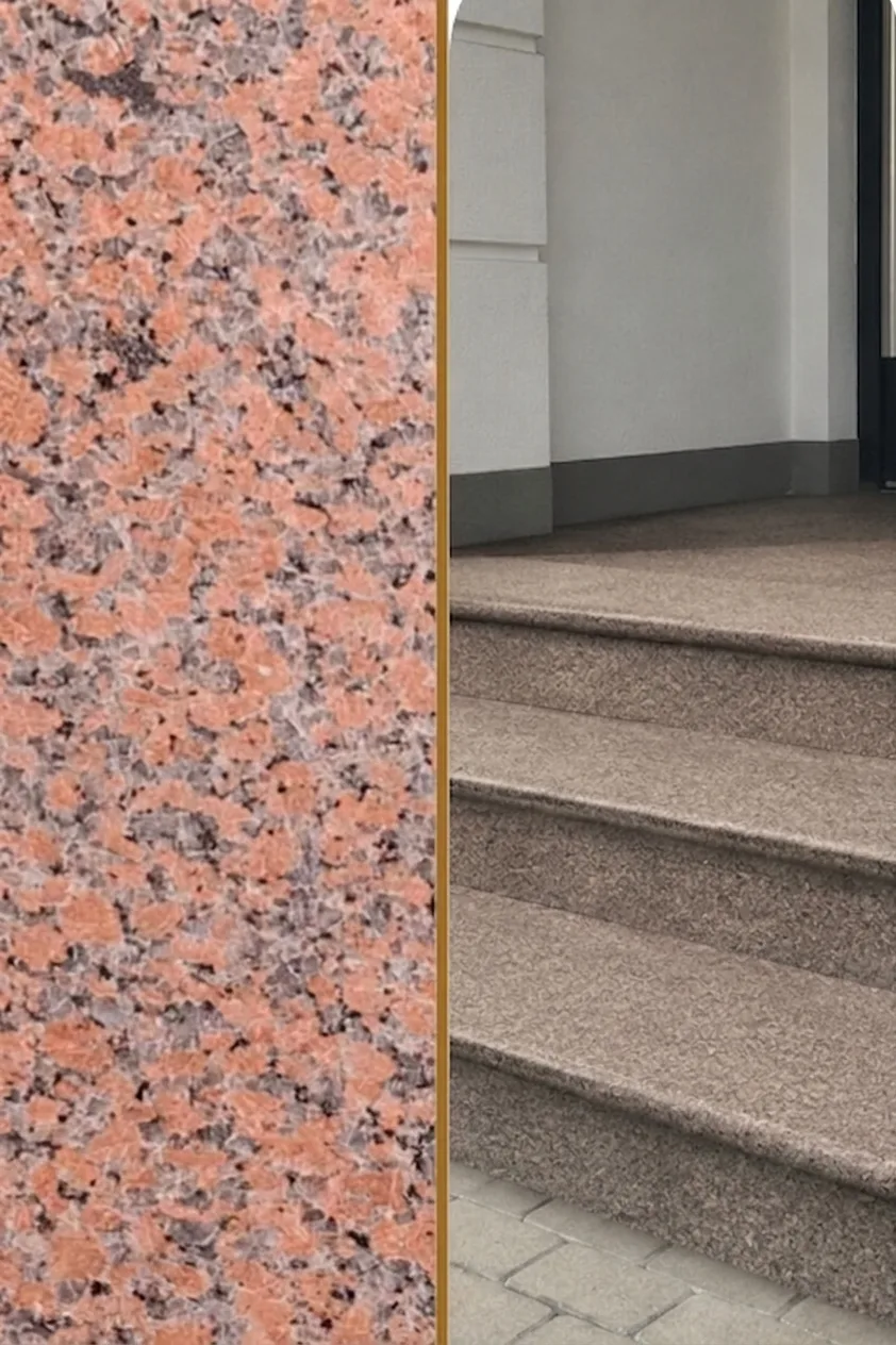 Schodek Granitowy płomieniowany G562 New 100x35x2 stopnica Bullnose | Obrzeże basenowe
