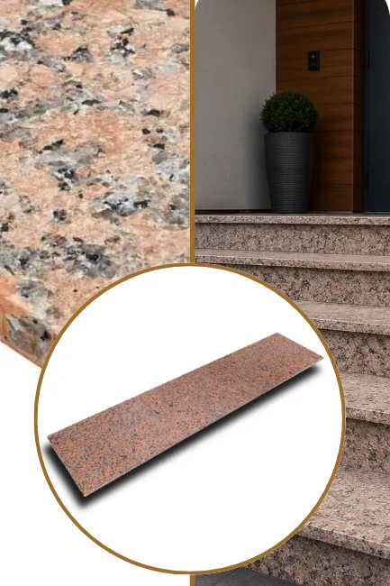 Parapet Stopnica granitowa Maple Red płomieniowana G562 150x33x2