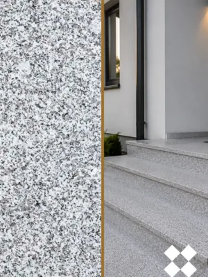 Parapet Stopnica granitowa szara płomieniowana Bianco Sardo G602 180x33x2 cm