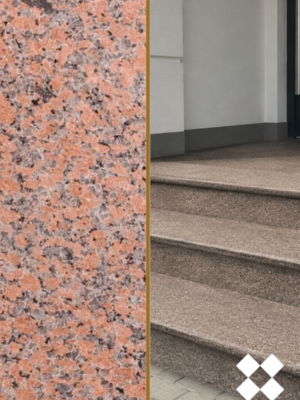 Schodek Granitowy płomieniowany G562 New 100x35x2 stopnica Bullnose | Obrzeże basenowe