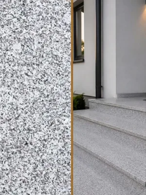 Parapet Stopnica granitowa szara płomieniowana Bianco Sardo G602 180x33x2 cm