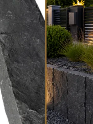 Palisada | Obrzeże Wapienne Kadappa Black Limestone 100x20x5 cm