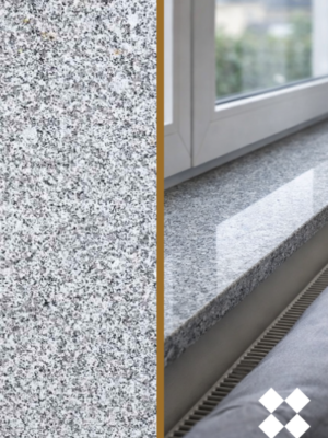 Stopnica / Parapet granitowy szary polerowany G603 New 92x33x2 cm