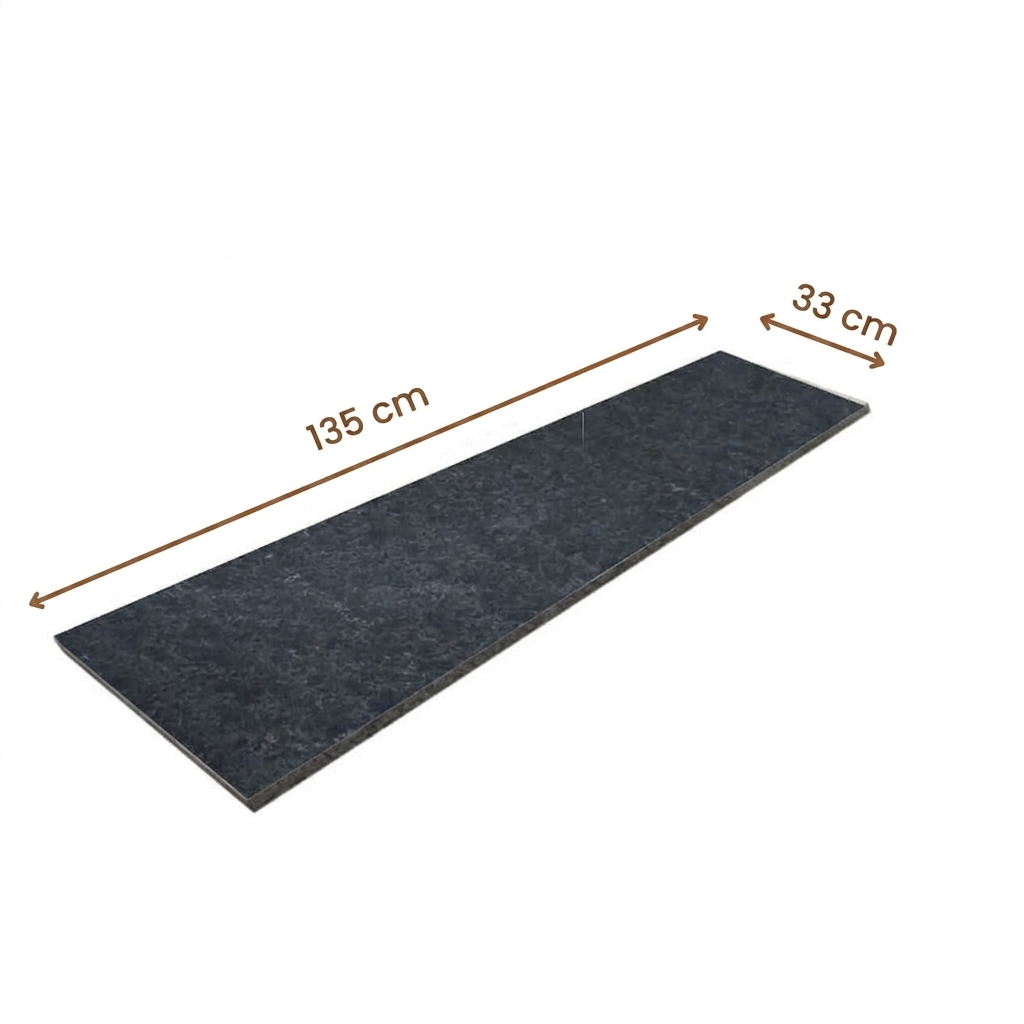 Stopnica bazaltowa płomieniowana G690 Bazalt Black 135x33x2 cm - obrazek 4