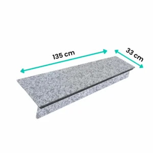 Zestaw Stopnica - Stopień + Podstopień Granitowy G602 135x33x2 / 135x15x2 - obrazek 3