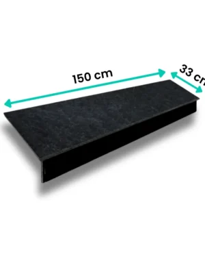 Zestaw Stopnica - Stopień + Podstopień Bazaltowy G690 Bazalt Black 150x33x3 / 150x15x2