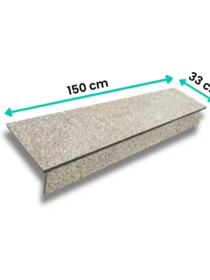 Zestaw Stopnica - Stopień + Podstopień Granitowy G682 150x33x2 / 150x15x2