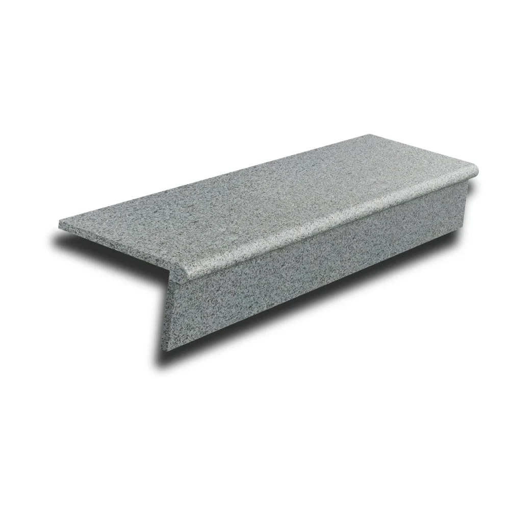 Zestaw Stopnica - Stopień + Podstopień Granitowy Dark Grey G654 NEW Bullnose 135x35x2 / 135x15x2