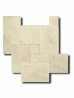 Trawertyn 12mm Light Standard Bębnowany French Pattern 1kpl=0,742m2 | Komplet Rzymski