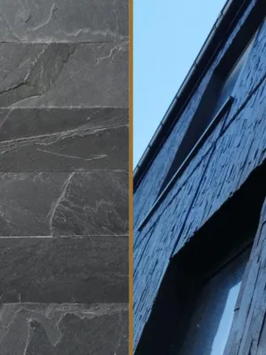 Kamień elewacyjny dekoracyjny łupek czarny 10x36 Black Slate Stackstone