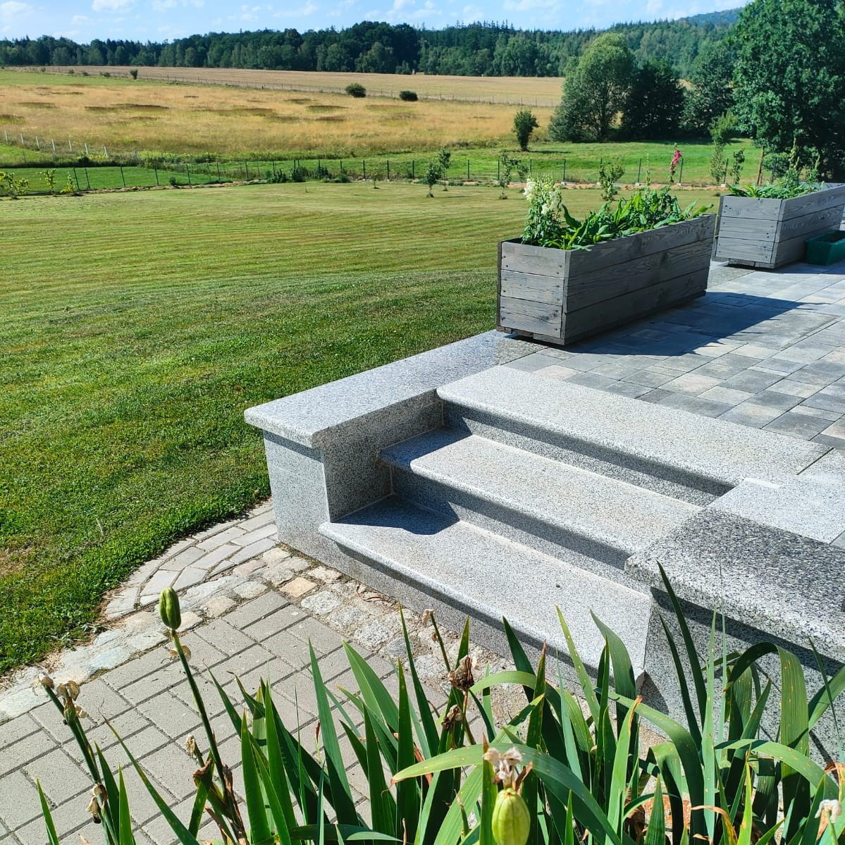 Zestaw Stopnica - Stopień + Podstopień Granitowy Bullnose G603 135x35x2 / 135x15x2 - obrazek 3