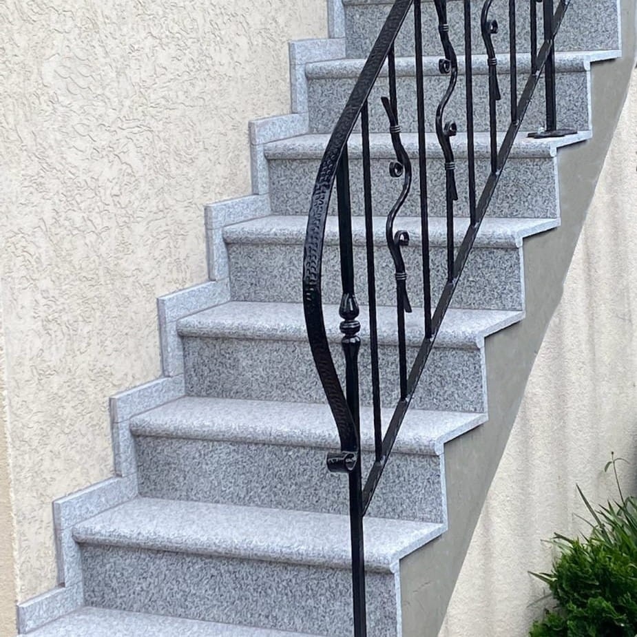 Zestaw Stopnica - Stopień + Podstopień Granitowy Bullnose G603 135x35x2 / 135x15x2 - obrazek 2