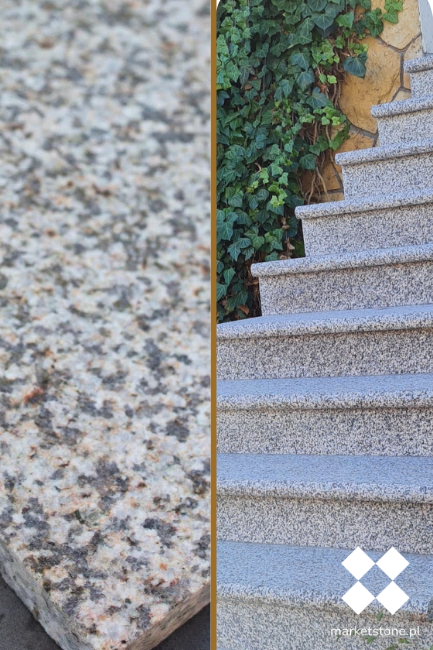 Zestaw Stopnica - Stopień + Podstopień Granitowy G682 135x35x2 / 135x15x2