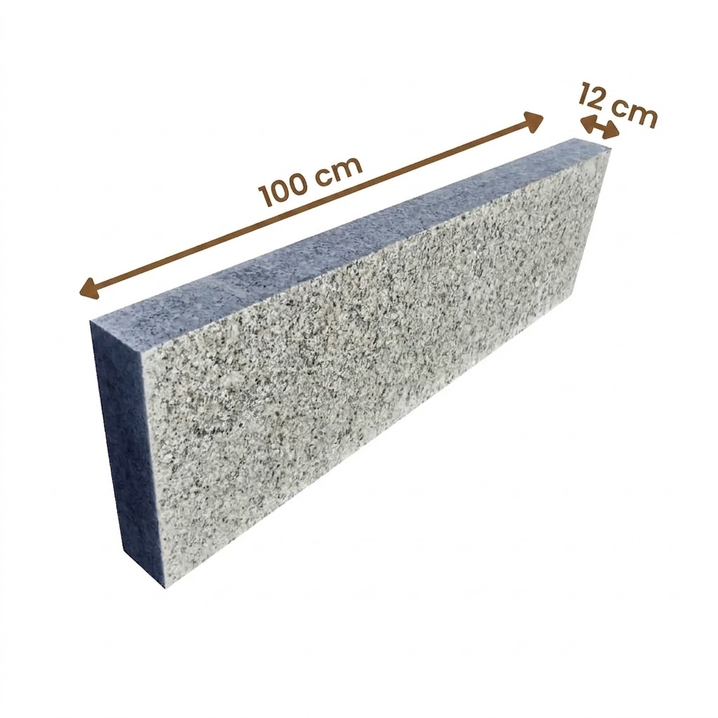 Obrzeże Granitowe Płomieniowane G602 100x25x12 cm - obrazek 2