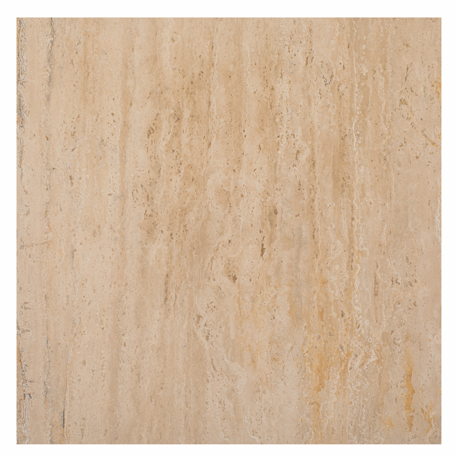 Płytki trawertynowe z beżowego trawertynu Classic Light w rozmiarze 60x60x2 cm, wykończenie satynowe