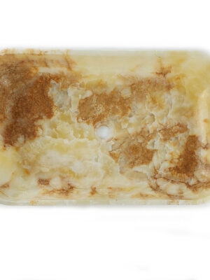 Umywalka onyksowa z miodowego onyksu honey w rozmiarze 68/43/12 cm, wykończenie polerowane