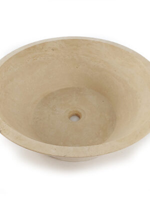 Umywalka trawertynowa Classic Light ø 43 cm