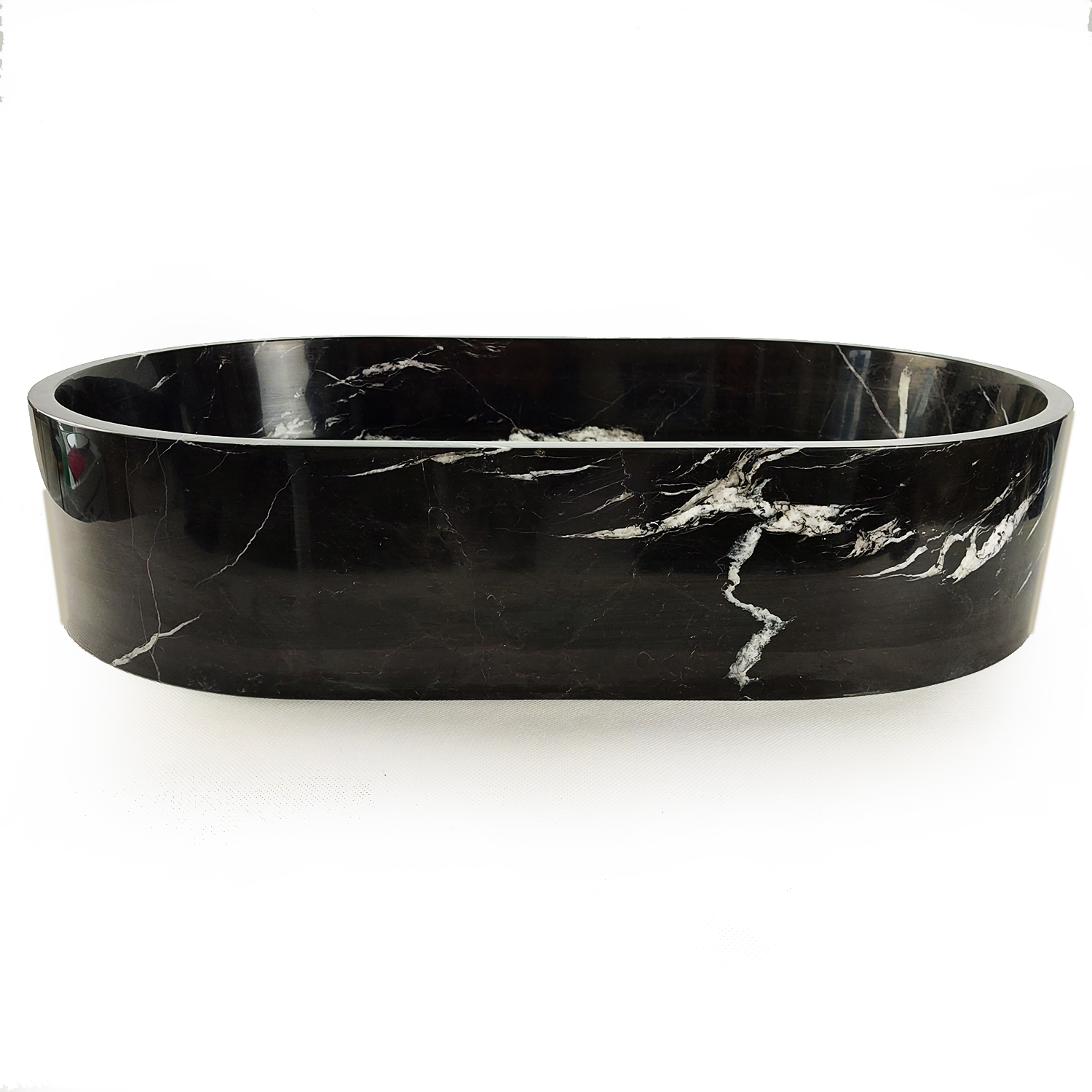 Umywalka marmurowa black silk 38/61/12,7 cm polerowane - obrazek 4