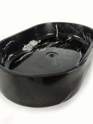 Umywalka marmurowa black silk 38/61/12,7 cm polerowane
