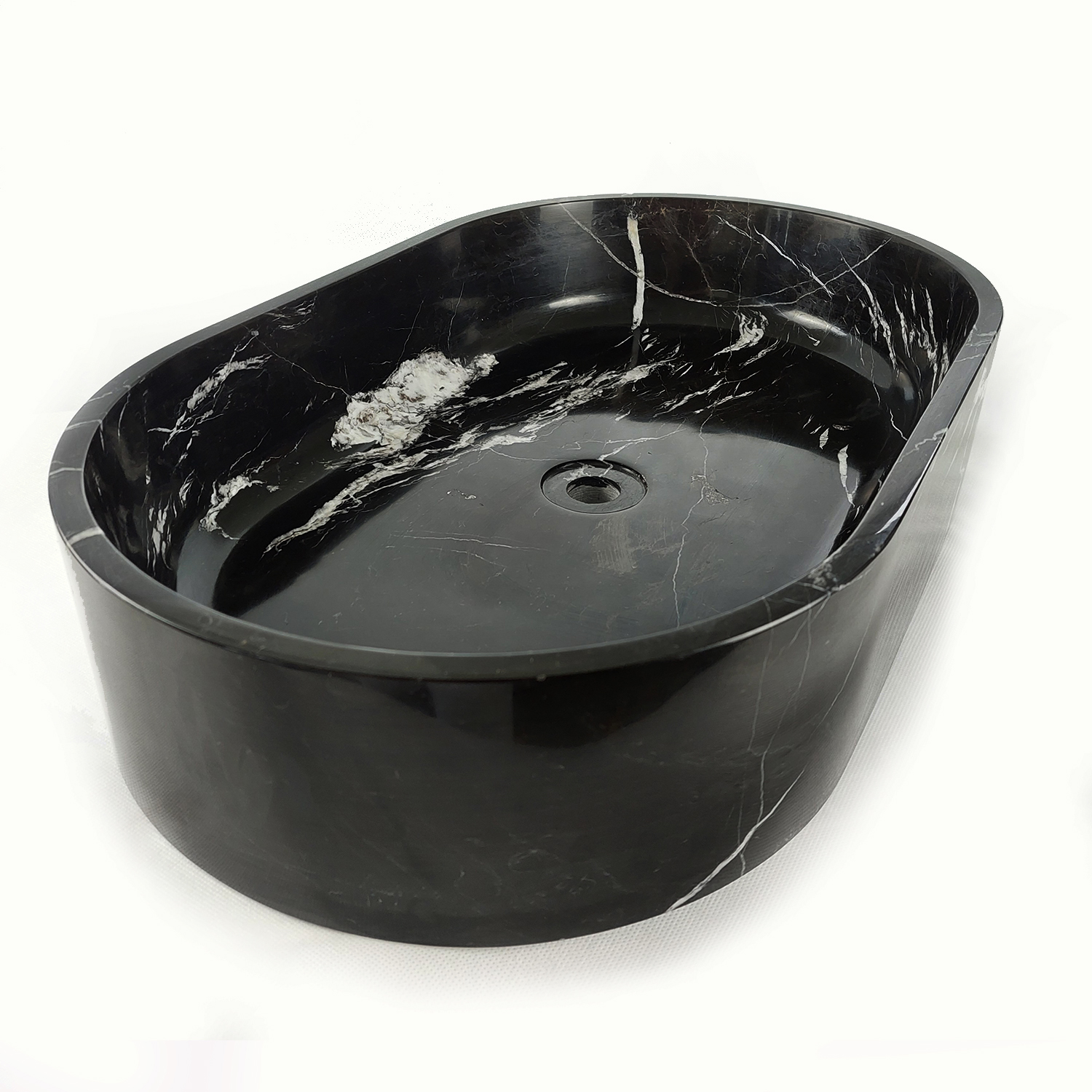 Umywalka marmurowa black silk 38/61/12,7 cm polerowane