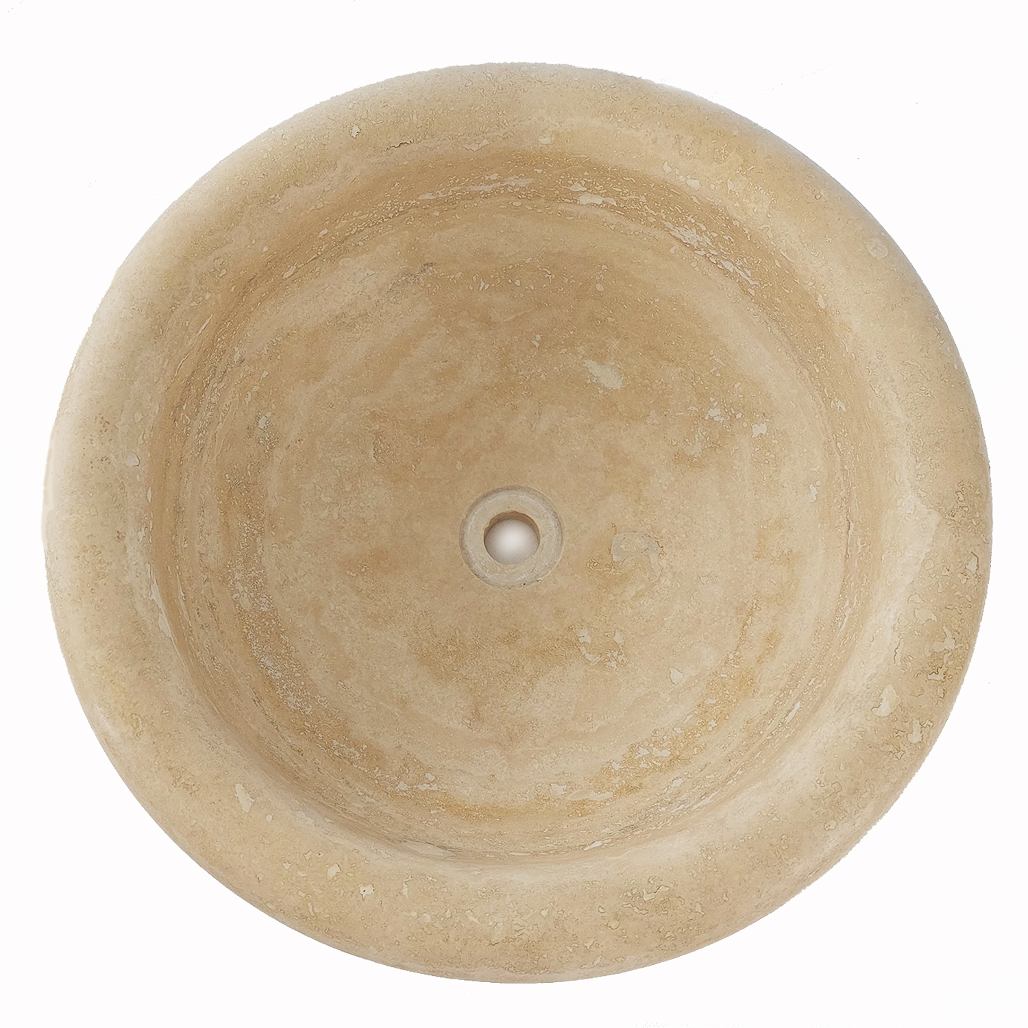 Umywalka trawertynowa Classic Light L ø 45/16 cm satynowa - obrazek 3