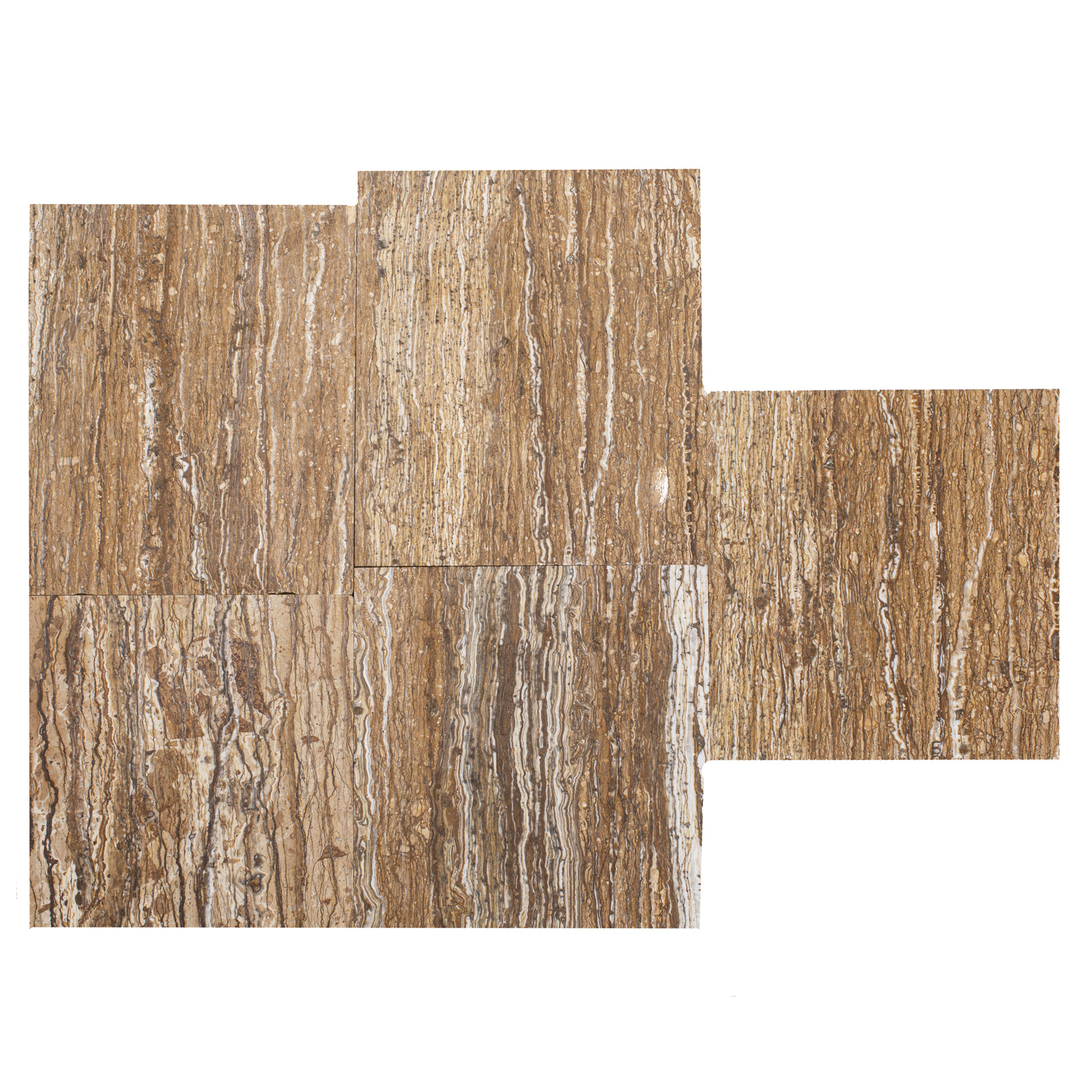 Płytki trawertynowe z brązowego trawertynu Ivy Brown w rozmiarze 30,5/fle/2 cm, wykończenie polerowane - obrazek 4