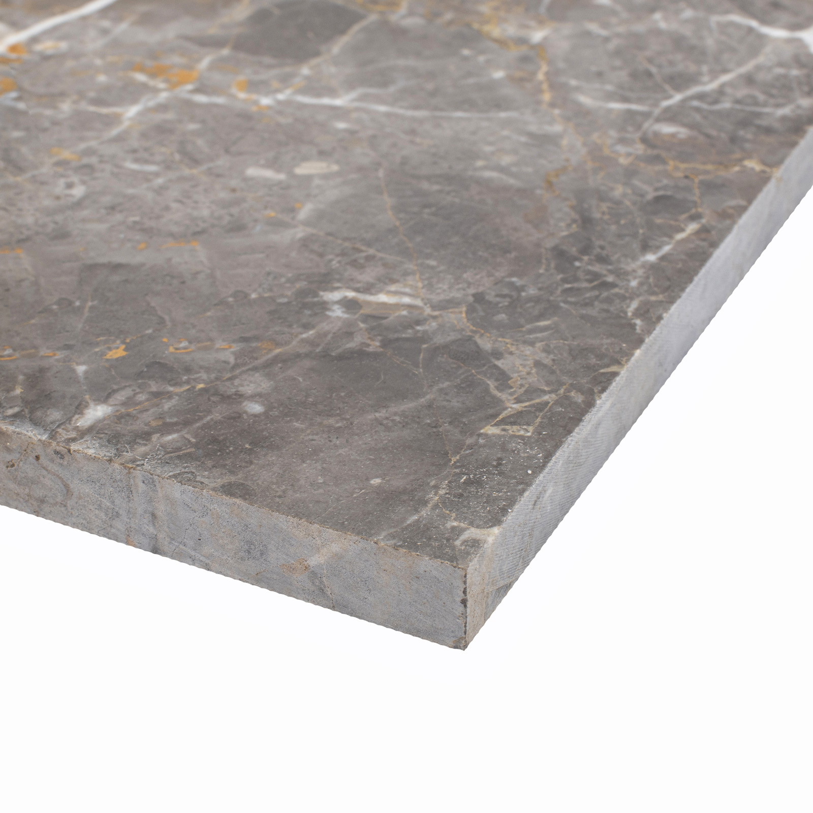 Płytki marmurowe z szaro brązowego marmuru mont grey w rozmiarze 60x60x2 cm, wykończenie polerowane - obrazek 2