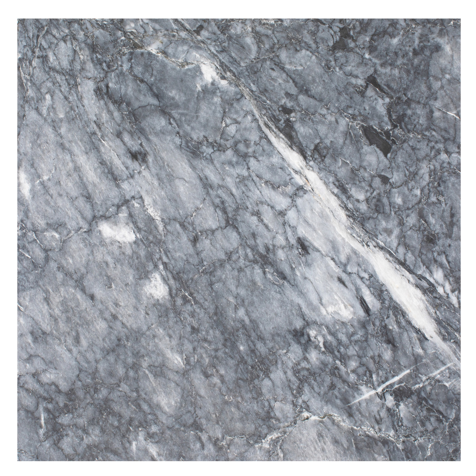 Płytki marmurowe z szarego marmuru Black Storm w rozmiarze 60x60x2 cm, wykończenie satynowe